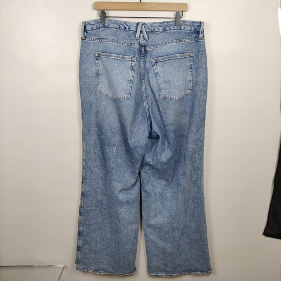 Good American Good Skate Wide Leg Jeans Womens 15 Acid‎ Wash Baggy Y2K - Picture 6 of 10